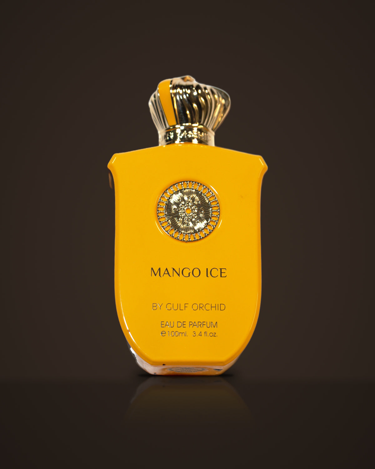 Mango Ice — Gulf Orchid fragrance decant on dark background
