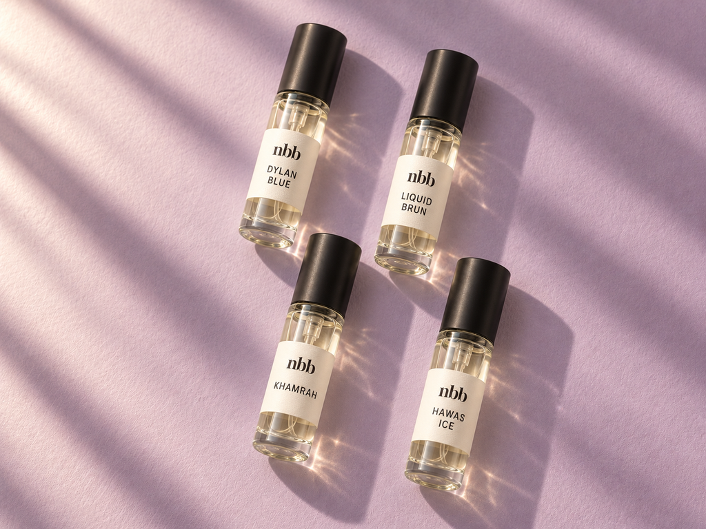 No Blind Buy samples arrive in labeled travel spray vials