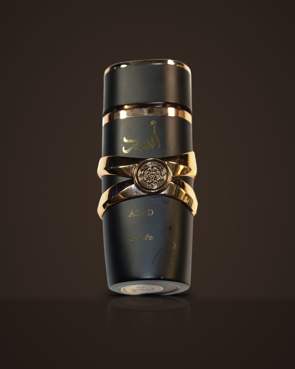 Asad — Lattafa fragrance decant on dark background