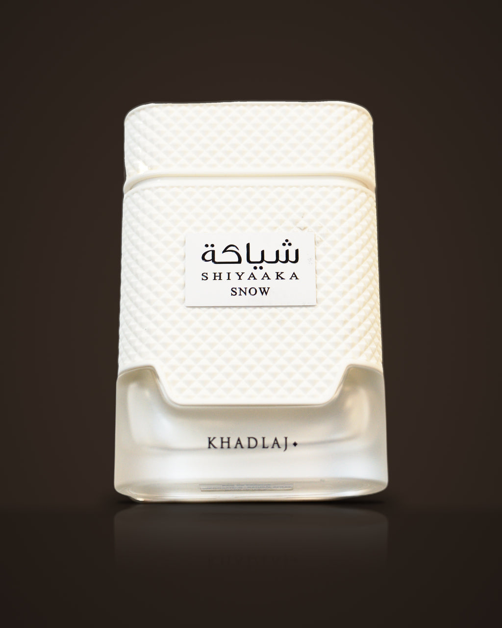 Shiyaaka Snow — Khadlaj fragrance decant on dark background
